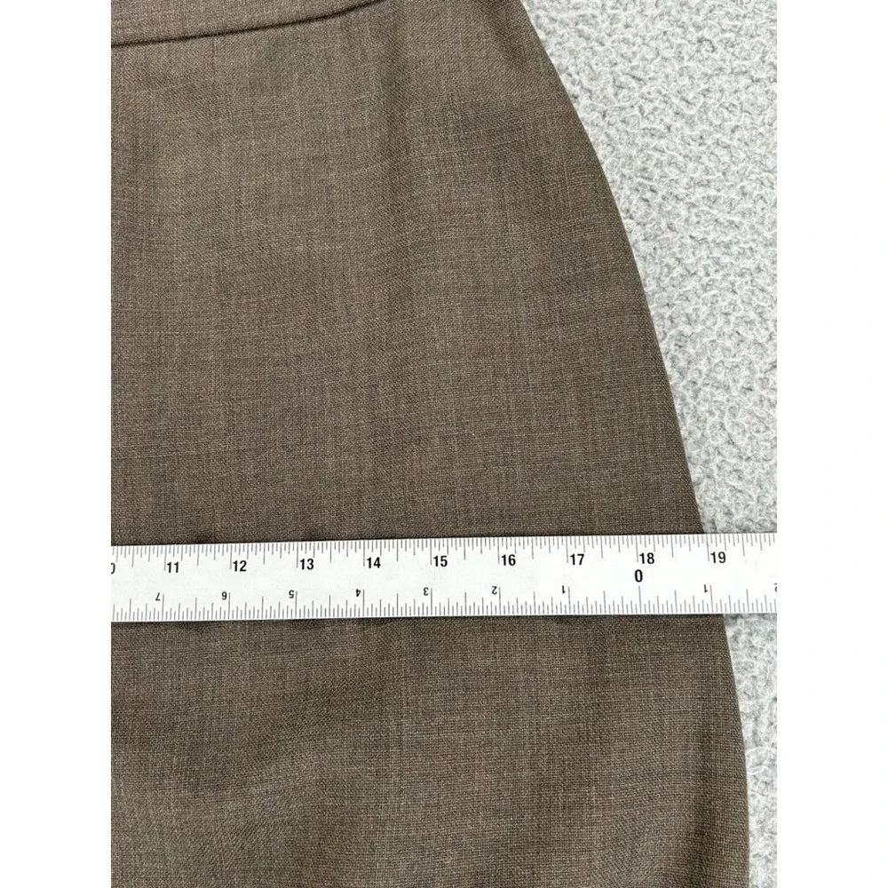 Giorgio Armani Pencil Skirt Size M Waist 28 Career Lined Ribbed Hem Brown Flaw‎